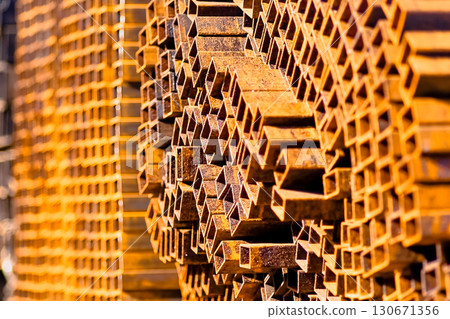 Warehouse of metal products. Warehouse of metal products. 130671356