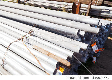 Warehouse of metal products. Warehouse of metal products. 130671357