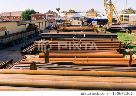 Warehouse of metal products. 130671361