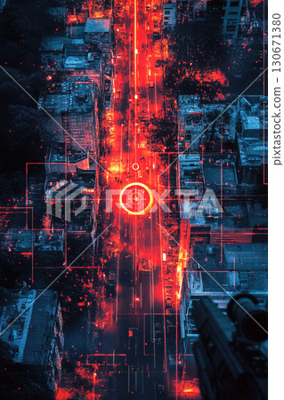 Military operations and equipment movement tracked by satellite surveillance technology 130671380