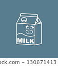 A carton of milk outline vector illustration. Diary product 130671413