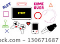 video game consoles and gadgets flat illustration set 130671687