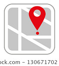 Map mobile phone application vector icon illustration 130671702