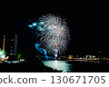 Fireworks in the summer night sky 130671705