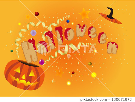 萬聖節可愛裝飾插畫 130671973