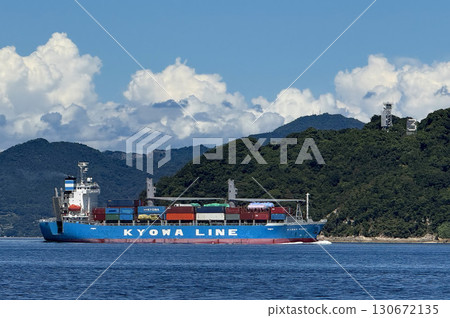 一艘貨櫃船在對馬潮汐信號站向東航行，南向海流速度為3節 130672135