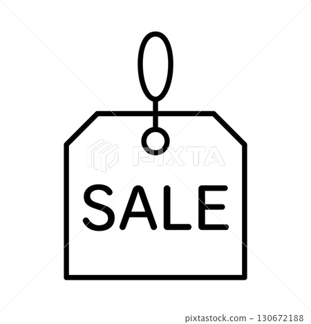 SALE price tag line icon SALE price tag line icon 130672188