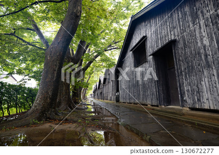 [Sakata City, Yamagata Prefecture] Sankyo Warehouse (Low-Temperature Storage Warehouse) During Rainy Weather 130672277