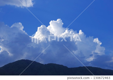 White clouds floating in the blue sky 130672463