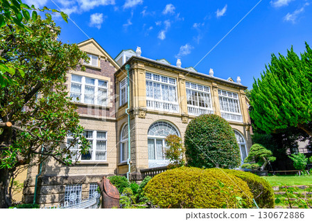 Hatoyama Kaikan, a Western-style building in Otowa, Bunkyo Ward, Tokyo. View from the courtyard. 130672886