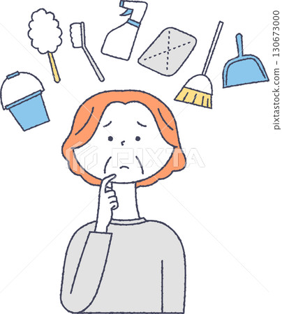 老年婦女擔心清潔 130673000