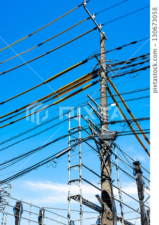 Scaffolding and electric wire protection cover for residential construction c-2 High saturation contrast 130673058