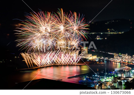 Atami Seaside Fireworks Festival: Atami night view and star mines 130673066