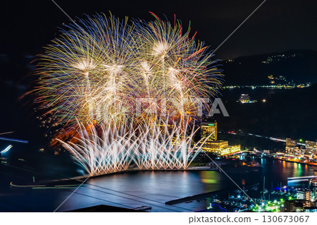 Atami Seaside Fireworks Festival: Atami night view and star mines 130673067