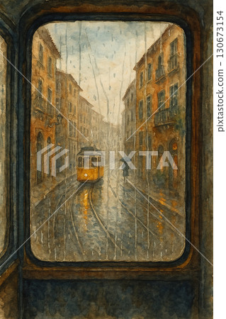 雨中電車之窗 130673154