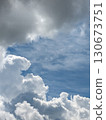 與許多雲彩的夏天天空 130673751