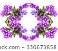 Pink and purple floral pattern image material 130673858