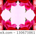 Mainly pink rose flower pattern image material 130673861