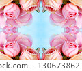 Soft pink rose flower pattern material 130673862