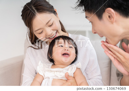 Parent-daughter Family of 3 130674069