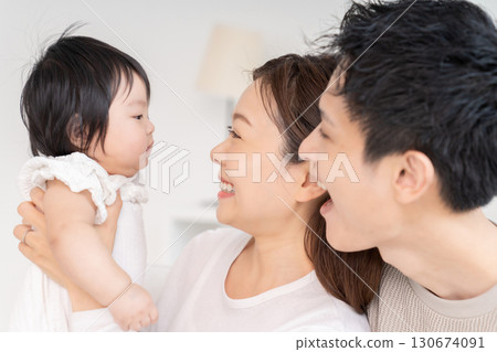 Parent-daughter Family of 3 130674091