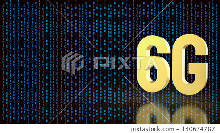 The 6G Technology on Digital background for Technology concept 3d Rendering. 130674787