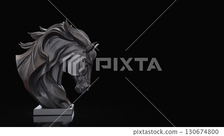 The Black House Bust for Business concept 3d Rendering. 130674800