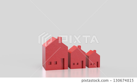 The House for Property or Building Business 3d Rendering. The House for Property or Building Business 3d Rendering. 130674815