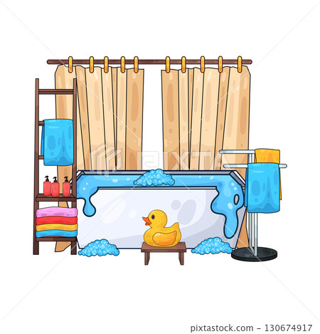 illustration of bathroom illustration of bathroom 130674917