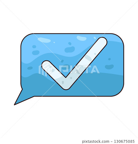 illustration of Message delivered 130675085