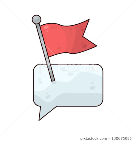 illustration of Chat with flag 130675095
