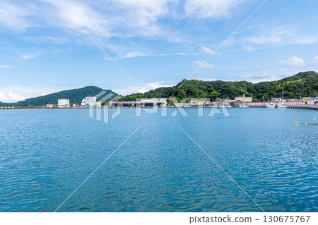 Scenery of the fishing port and moored fishing boats at Meitsu Port in Nichinan City, Miyazaki Prefecture Scenery of the fishing port and moored fishing boats at Meitsu Port in Nichinan City, Miyazaki Prefecture 130675767