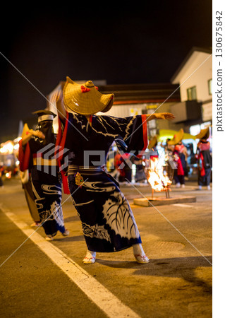 Nishimonai Bon Odori dance, men dancing Ganke, 2025, Akita Prefecture Nishimonai Bon Odori dance, men dancing Ganke, 2025, Akita Prefecture 130675842