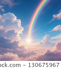 Beautiful rainbow in the clouds 130675967