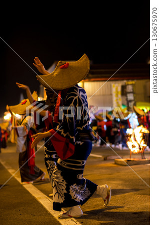 Nishimonai Bon Odori Dance: People dancing Ganke, 2025, Akita Prefecture Nishimonai Bon Odori Dance: People dancing Ganke, 2025, Akita Prefecture 130675970