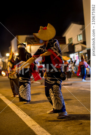Nishimonai Bon Odori Dance: People dancing Ganke, 2025, Akita Prefecture Nishimonai Bon Odori Dance: People dancing Ganke, 2025, Akita Prefecture 130675982