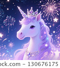 Cute and beautiful unicorn illustration 130676175