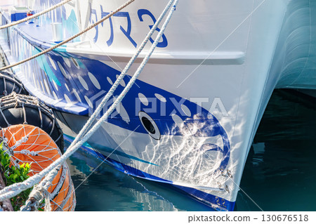 A high-speed jet ferry that goes to Nago and Motobu. Takuma 3. It features a whale shark design. A high-speed jet ferry that goes to Nago and Motobu. Takuma 3. It features a whale shark design. 130676518