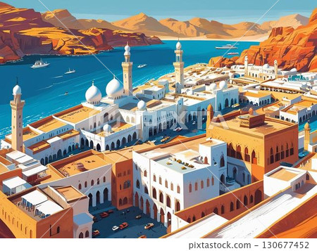 Image of an Arabian city Image of an Arabian city 130677452