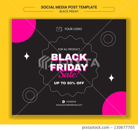Black Friday Sale Event Post Design Flat Cartoon Hand Drawn Templates Background Illustration Black Friday Sale Event Post Design Flat Cartoon Hand Drawn Templates Background Illustration 130677705
