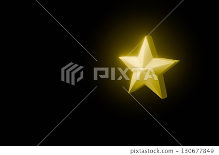 Shining three-dimensional stars on a black background Shining three-dimensional stars on a black background 130677849
