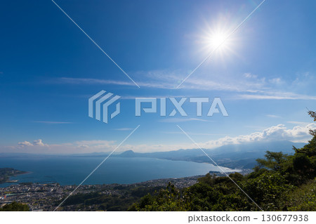 Beppu Bay scenery and blue sky (Beppu City, Oita Prefecture) 130677938