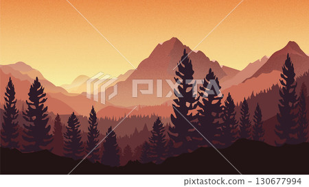 Dramatic Dawn Sky Above Mountains Dramatic Dawn Sky Above Mountains 130677994