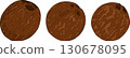 Vector colored illustrations of coconuts. Perfect for tropical for food themed designs.  130678095