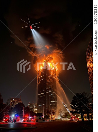 [AI-generated] Skyscraper fire 1515006 130678312