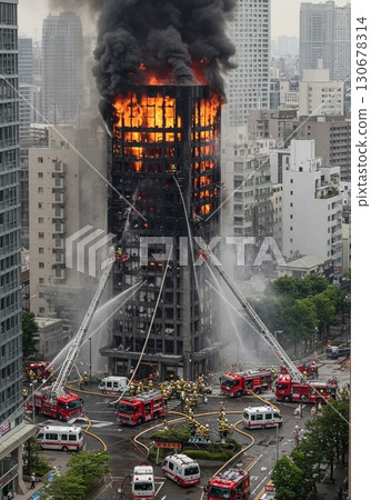 [AI-generated] Skyscraper fire 1515004 130678314