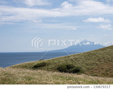 View of Rebun Island, Hokkaido from the Alpine Botanical Garden 130678317