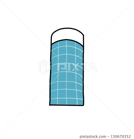 Hand-drawn illustration icon of office building exterior 130678352