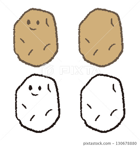 hand drawn potato 130678880