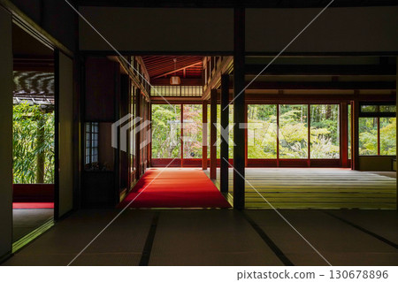 A Kyoto temple garden seen from inside A Kyoto temple garden seen from inside 130678896
